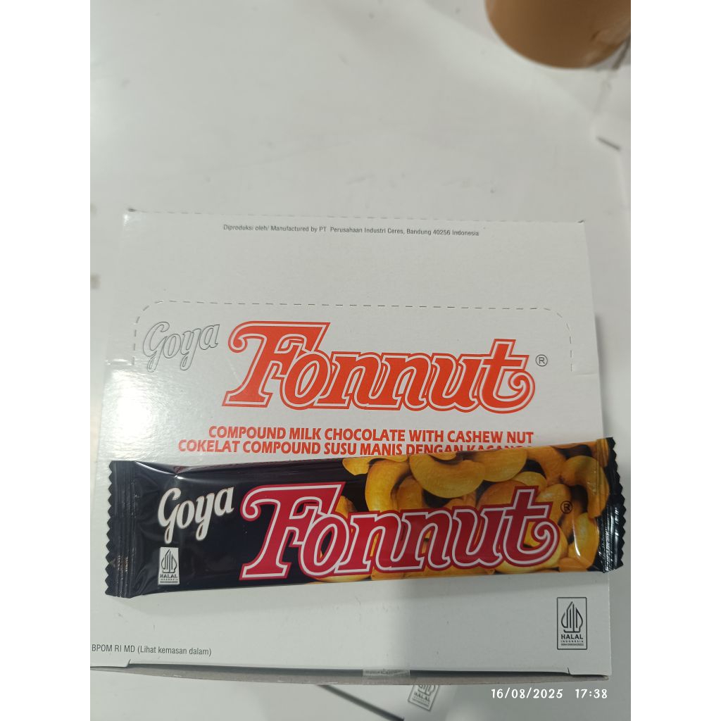 

Fonnut Cokelat Compoud (24 pcs x 8 gr)