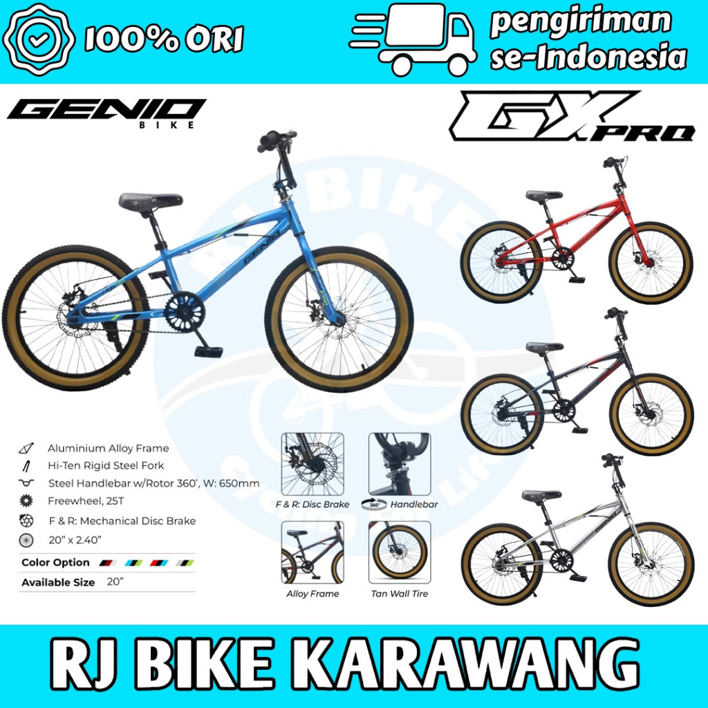 SEPEDA BMX 20INCH GENIO BMX GX PRO ALLOY