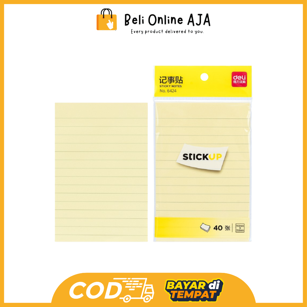 

BOA Sticky Notes / Memo Tempel Bergaris 50 lembar 20cm Lem Kuat 21582 Y1683