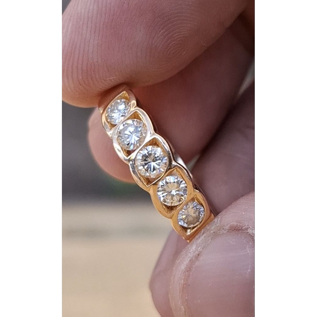 Cincin emas berlian eropa baris 5