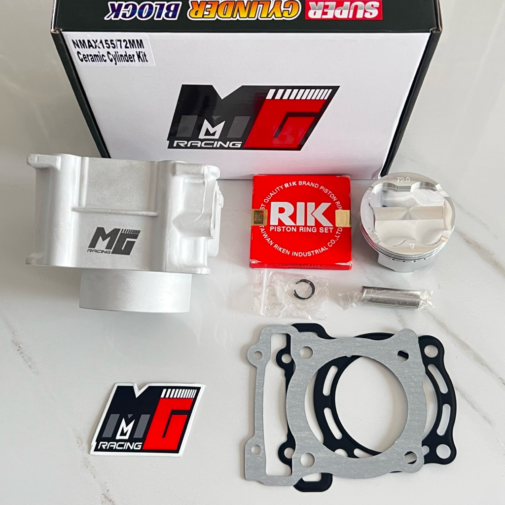 BLOK NMAX AEROX 63 65 68 70 72 MM  CERAMIC PISTON FJN FORGED RING RIK ORIGINAL MG RACING