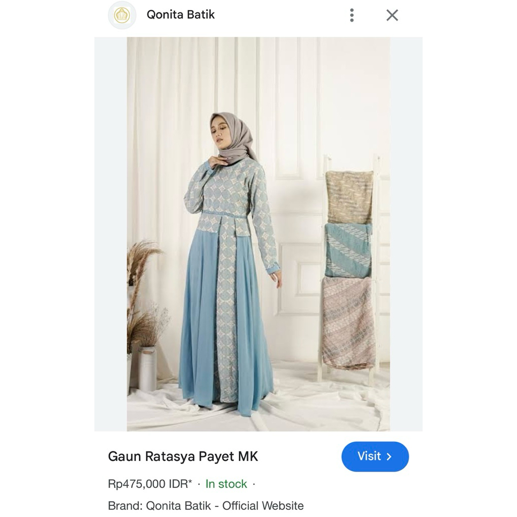 Dress batik qonita size L