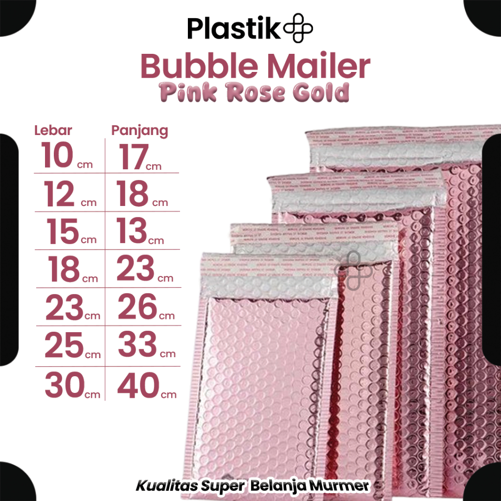 

Amplop Bubble Mailer Bubble Packing Murah Pink Rose Gold Glossy Harga Satuan