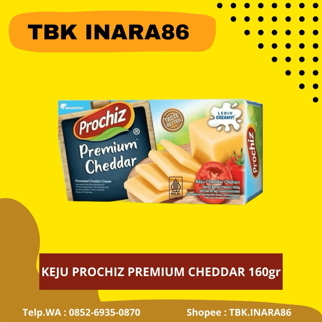 

Prochiz Premium Cheddar Cheese – Keju Serbaguna untuk Topping & Baking