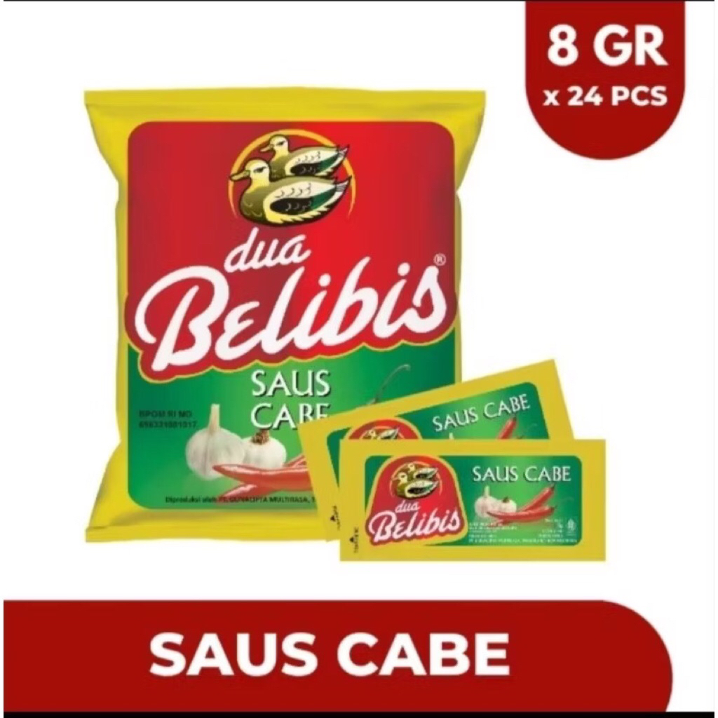 

Dua Belibis Saus Cabe 8gr Isi 24 Sachet / Saos Sambal
