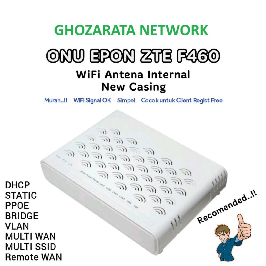 ZTE F460 ONU EPon new case