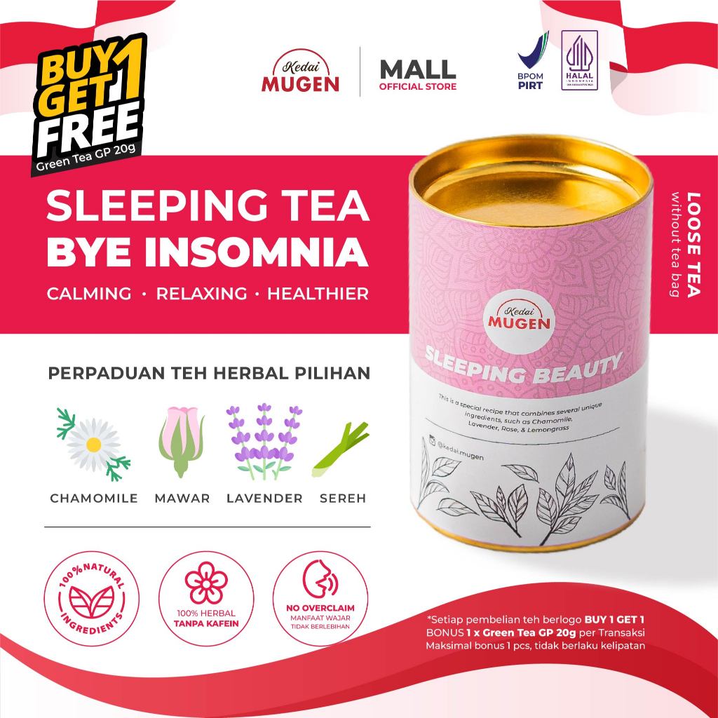 

Teh Herbal Bantu Tidur Insomnia/ Tea Blend - Sleeping Beauty kedai Mugen 20g