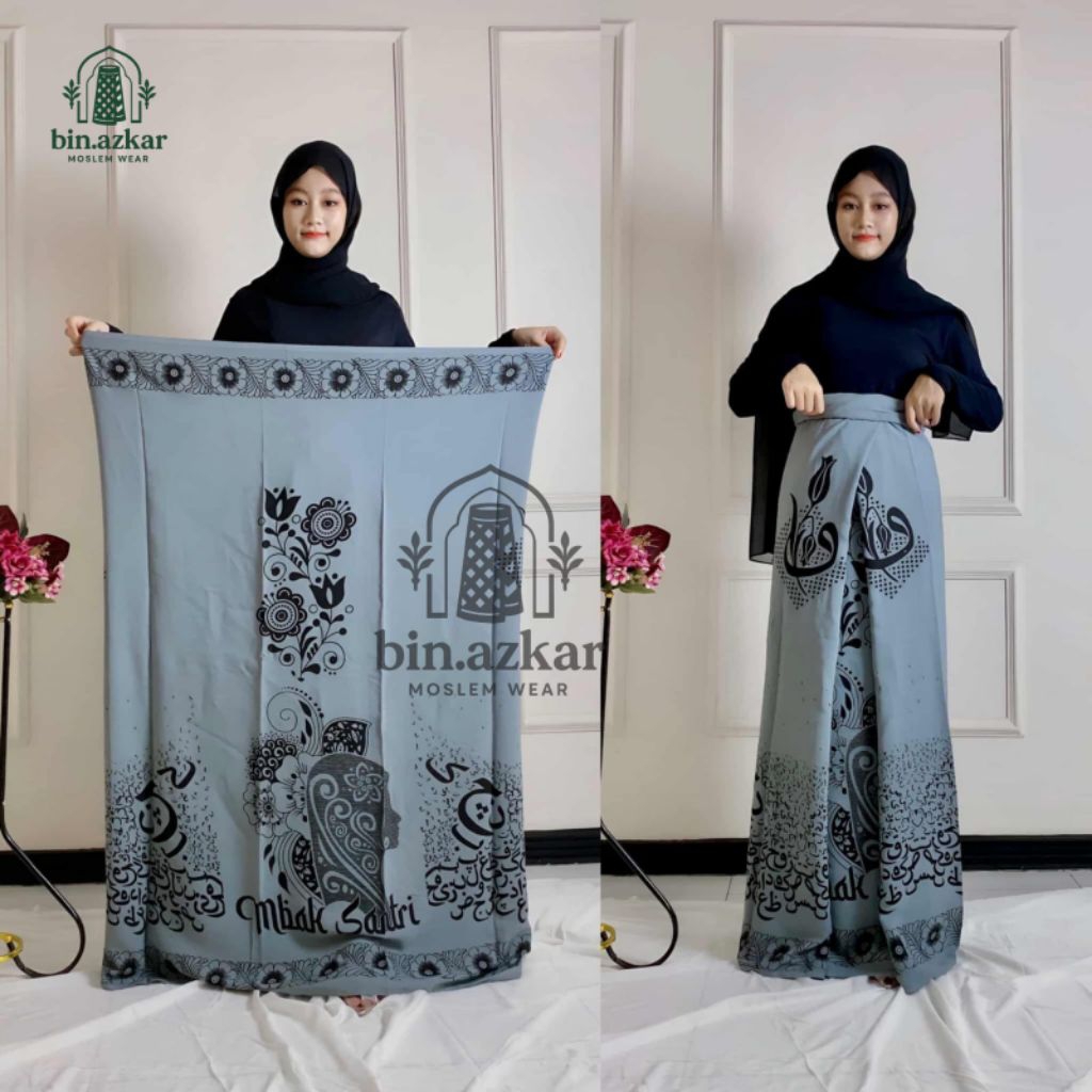 BIN.AZKAR - SARUNG SANTRI KATUN ADEM - SARUNG SANTRI PUTRI - SARUNG MOTIF MBAK SANTRI HIJAIYAH