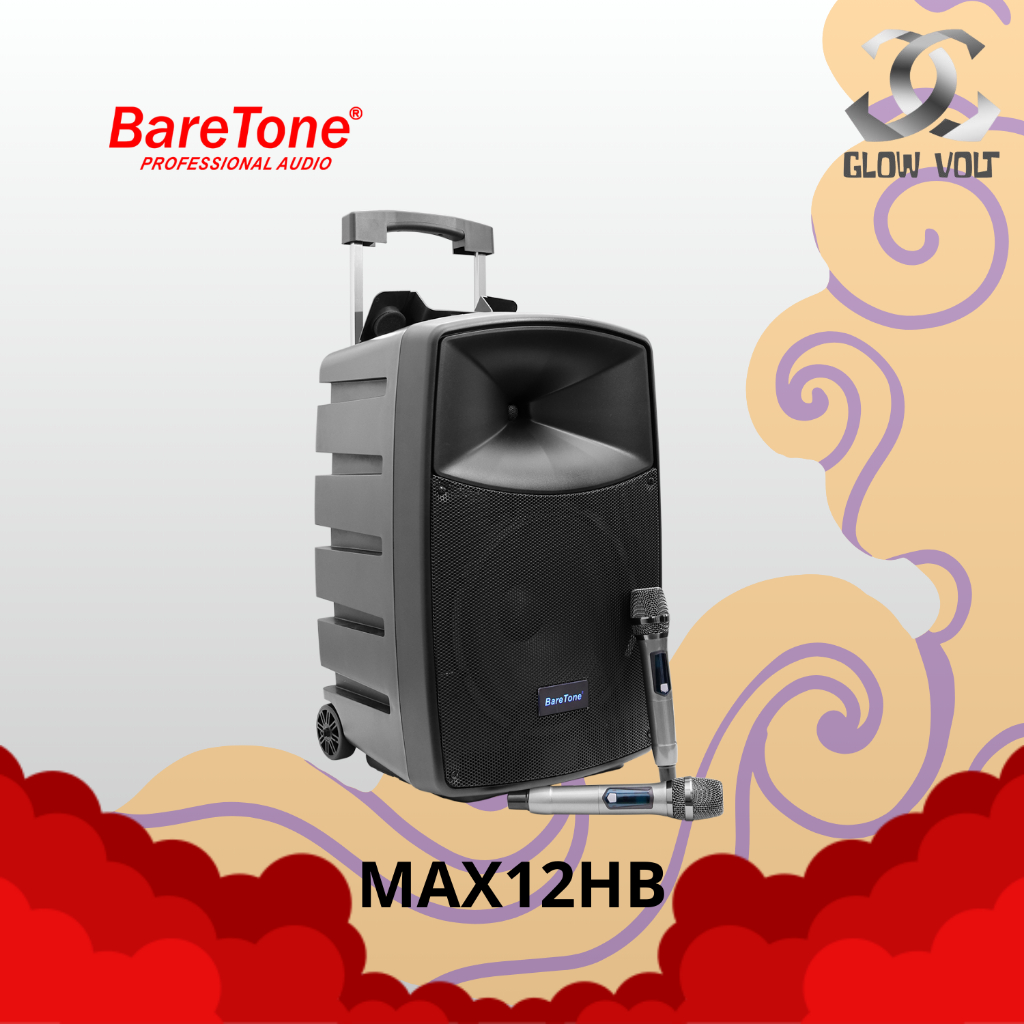 BARETONE AUDIO PORTABLE SPEAKER 12 INCH | MAX12HB