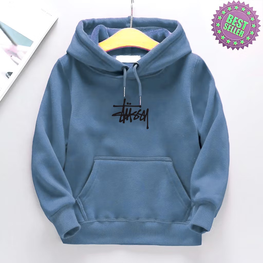 Hoodie Sweater Stussy Anak Unisex Usia 2-10 Tahun | Hoodie Jumper Anak – RIVERS.ID