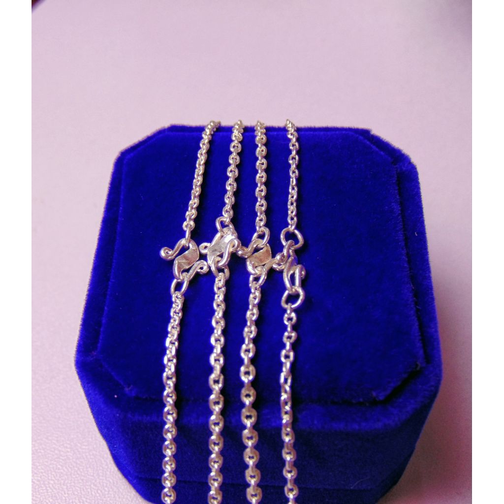 Kalung Rantai Medan Perak 925/Perak Asli/Kalung Pria Wanita/Kalung Perak Rantai/Lapis Emas Putih