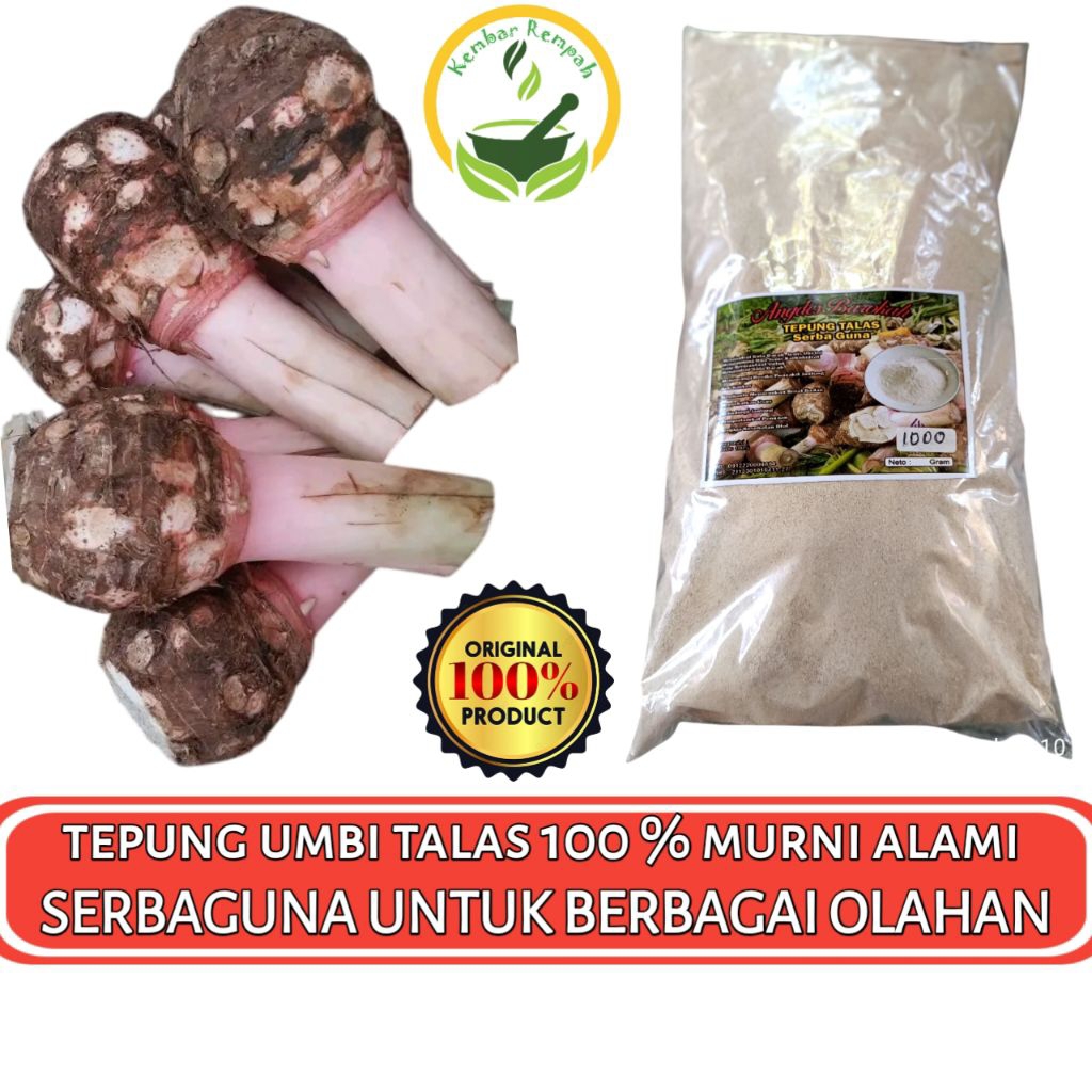

1 KILOGRAM TEPUNG TALAS MURNI ALAMI 100%