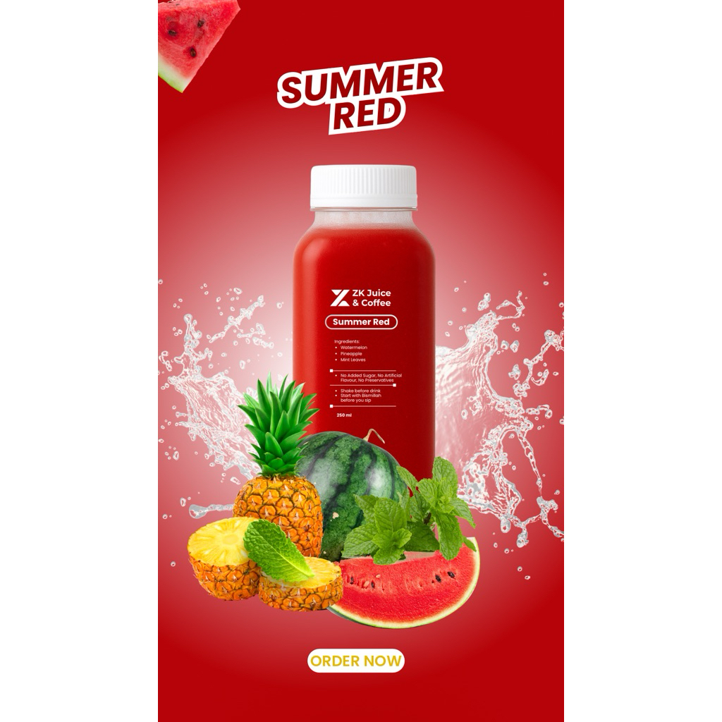 

Summer Red - Cold Press Juice 250 ml