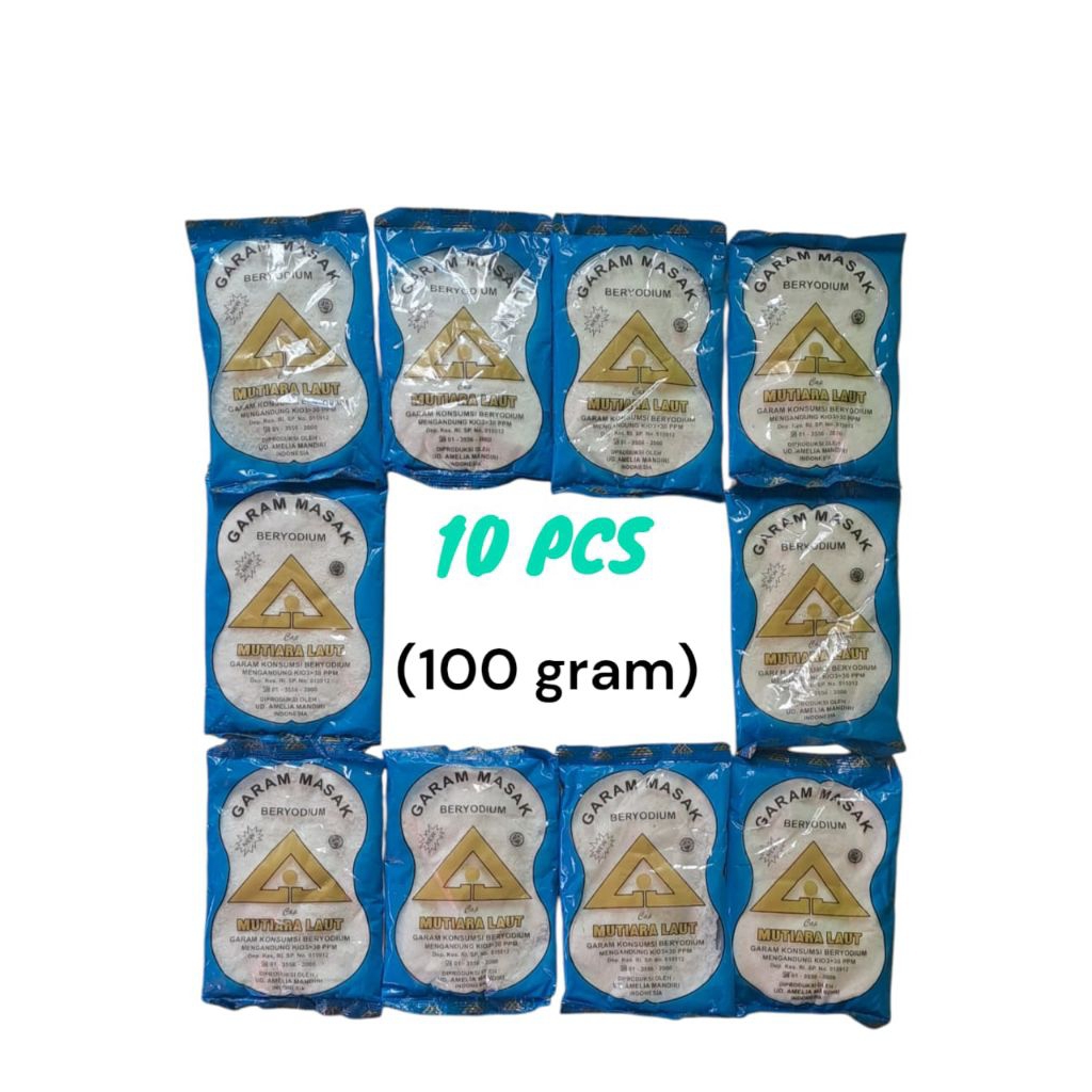 

garam masak halus beryodium dapat 10 bungkus