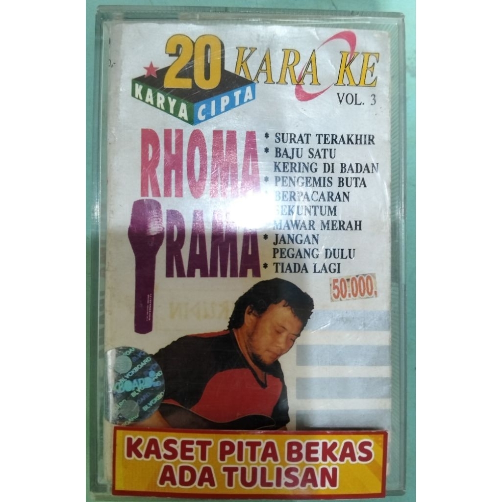 kaset pita bekas dangdut Rhoma irama karaoke vol 3