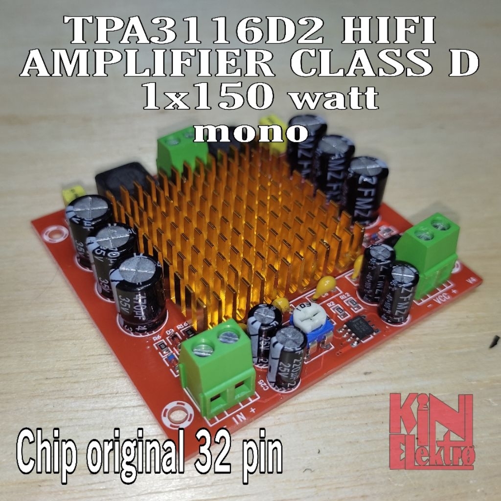 TPA3116D2 150W mono POWER AMPLIFIER CLASS D