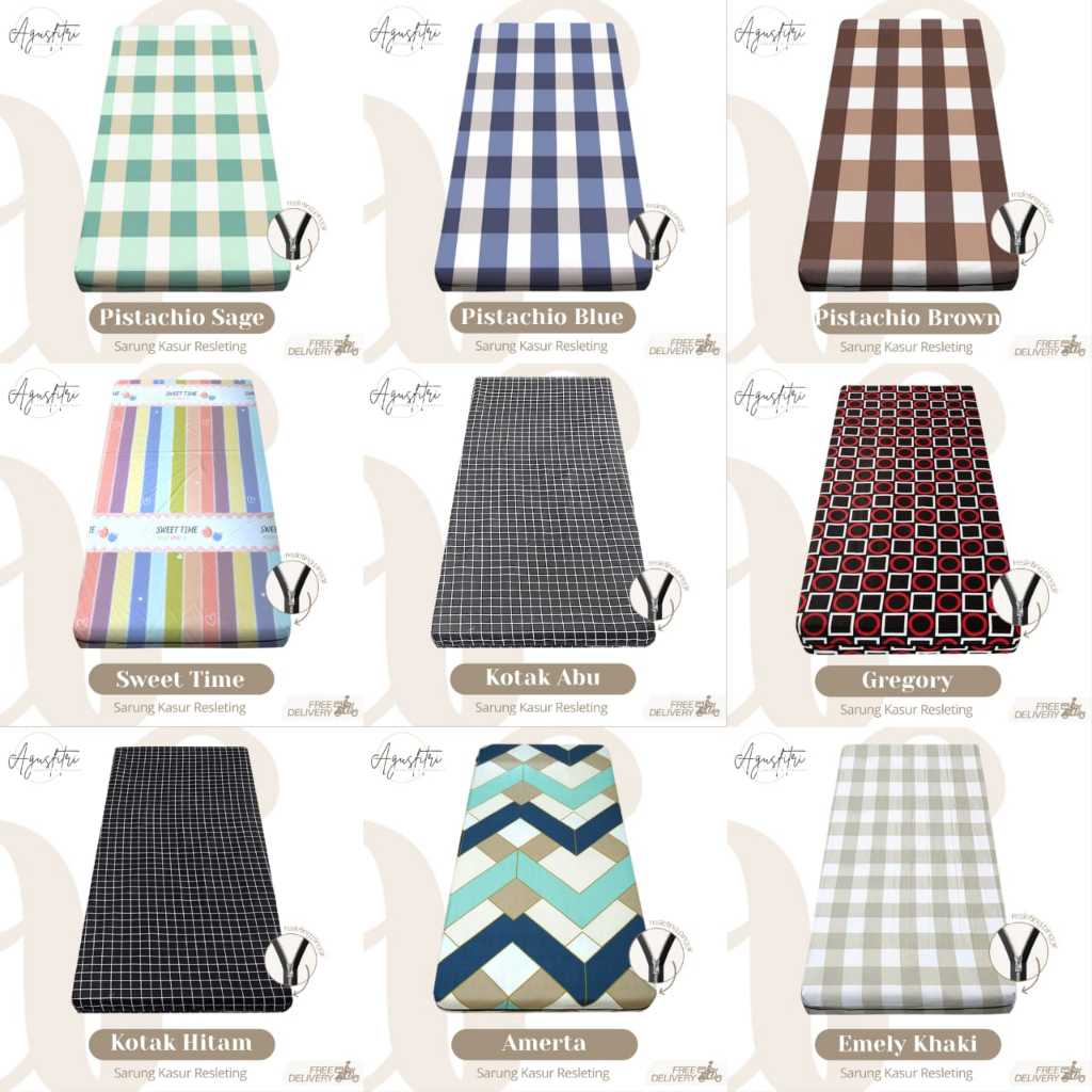 Sprei Resleting 100x200x15 Sarung Kasur Busa Resleting 100x200 120x200 140x200 150x200 90x200 80x200