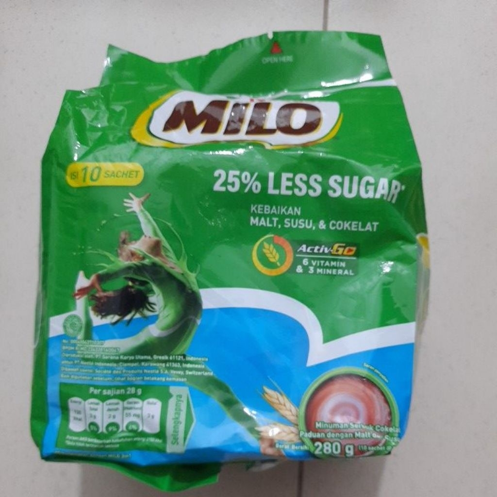 

EXP JUN26 Milo Less Sugar 280gram (10 x 28gr) Susu Bubuk Coklat Sachet