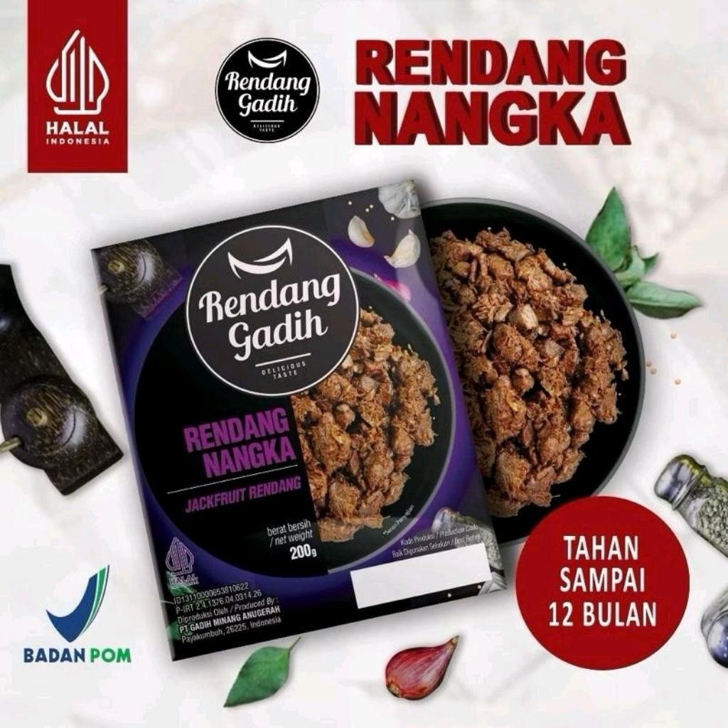 Rendang Nangka - Rendang Gadih Makanan Siap Saji Khas Minang Asli Padang Payakumbuh