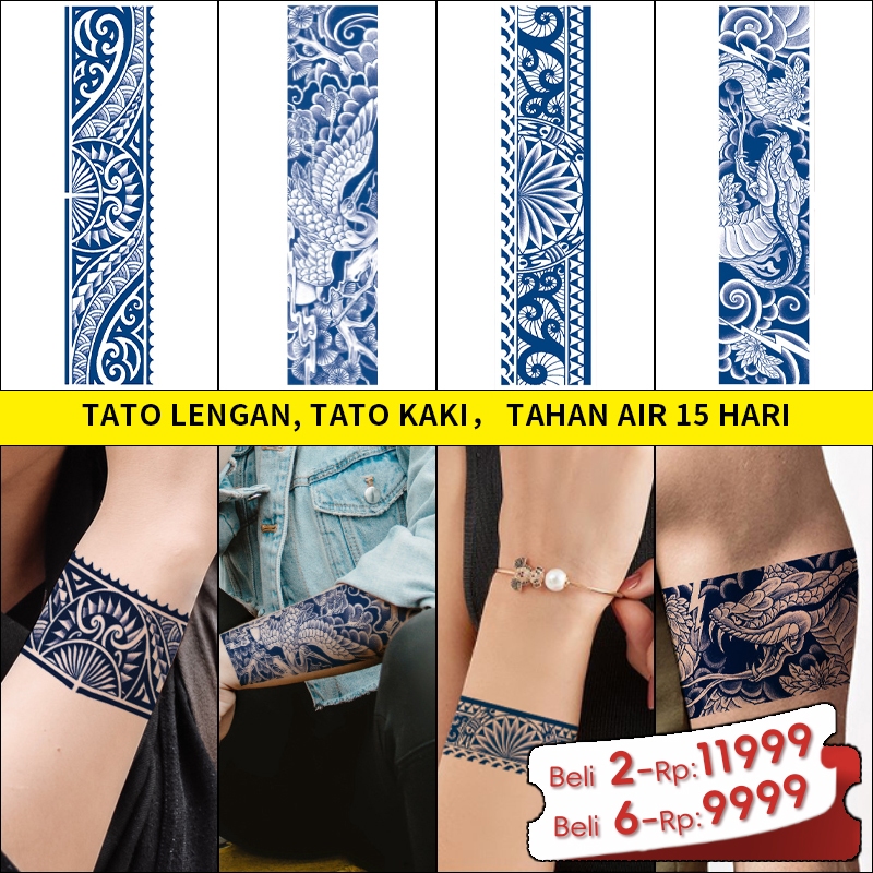 tato lengan, tato kaki，tato tahan air，Stiker Tato Fruit Ink，15 hari tato temporer anti air,Tato temp