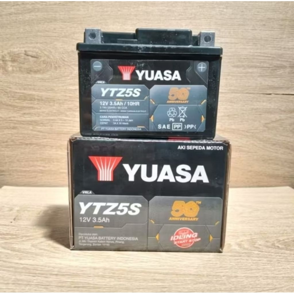 Yuasa Ytz-5s mf aki kering untuk motor vario/beat/karisma