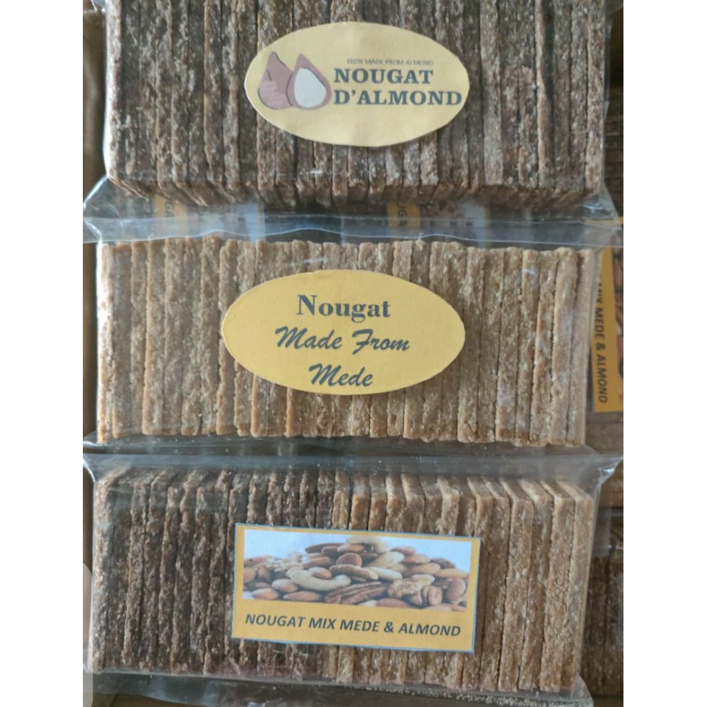 nougat/noga/tingting/enting-enting kacang almond/Mede cemilan jadul enak gurih manis oleh-oleh Bandu