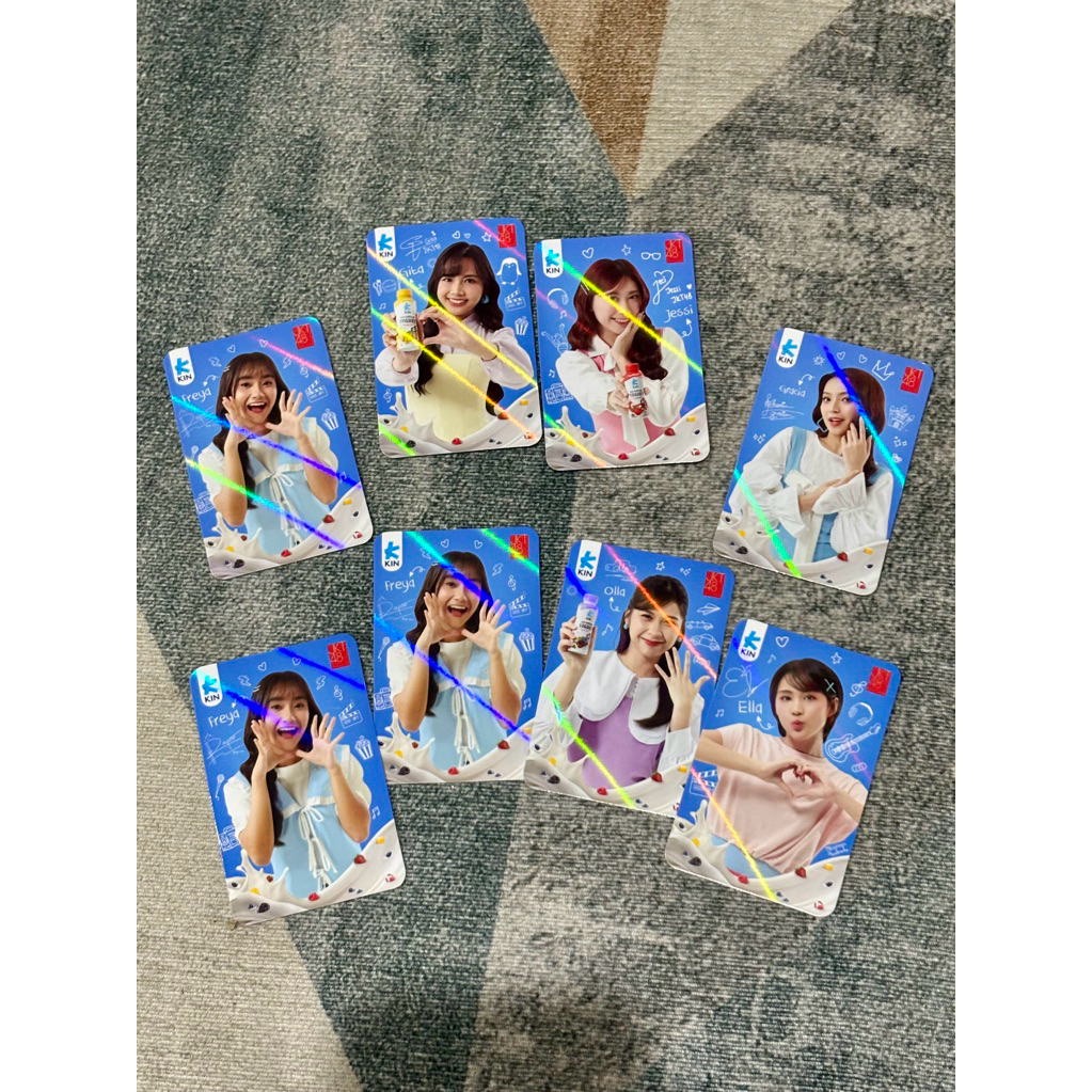 Photocard JKT48 X Kin Yogurt Freya Marsha Gita Muthe Michie Christy Indah Ella Jessi Olla Gracia