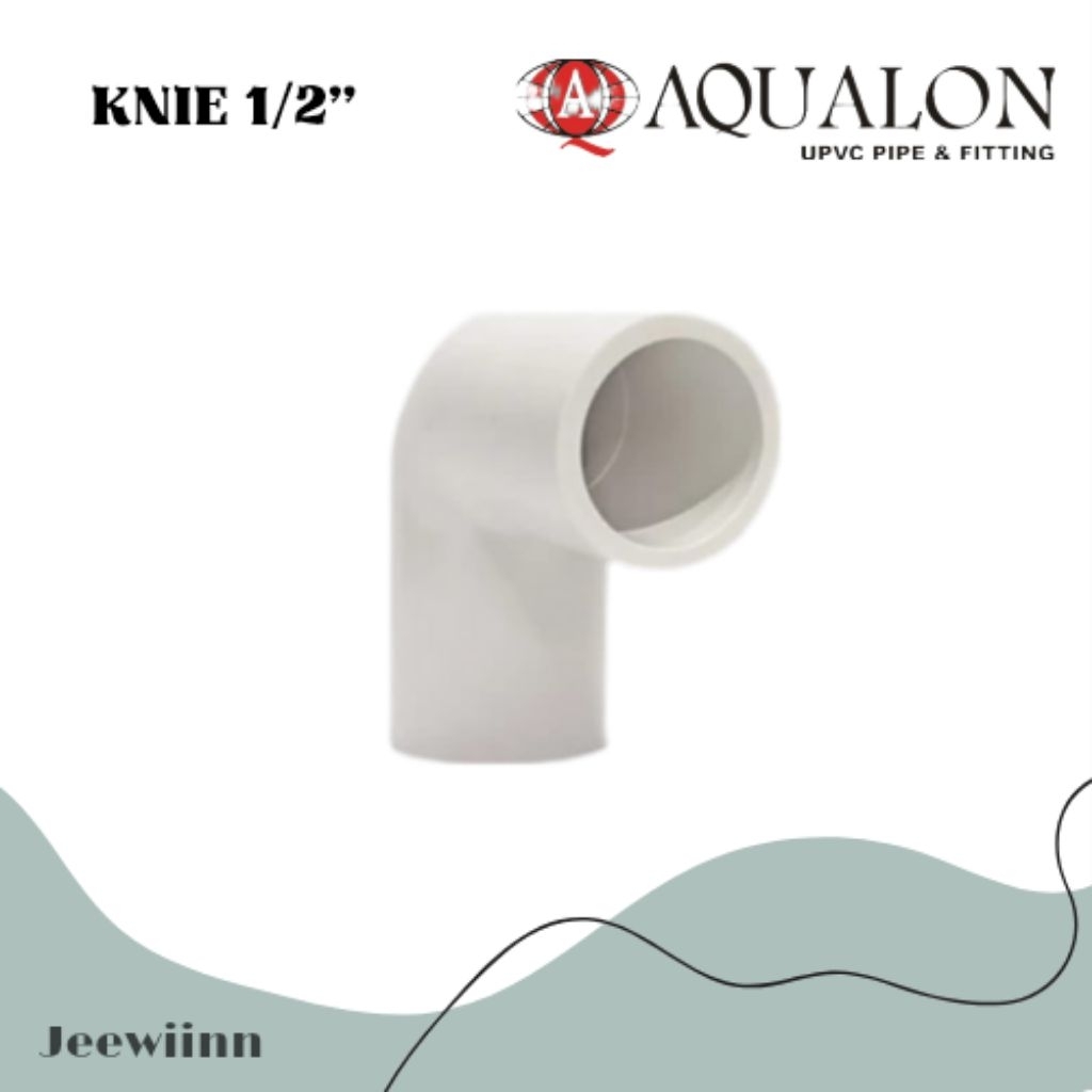 Knee Knie AW 1/2 Inch Putih PVC Elbow AW 1/2" Putih AQULON