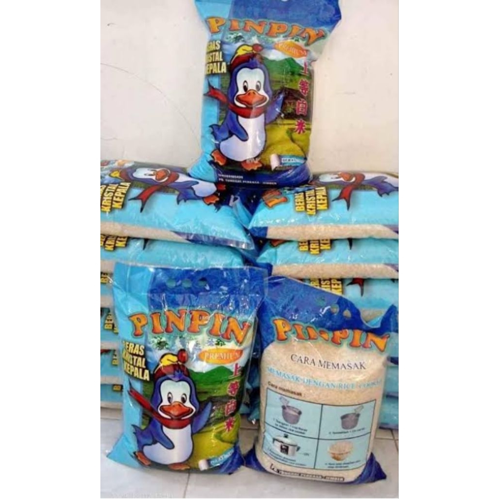 

Beras pinpin dengan kemasan 5 kilogram