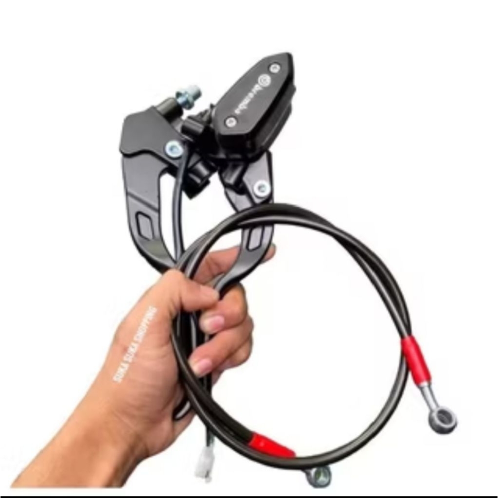 Handle Master Rem Oval Model RCB Set Kiri Kanan Kopling rem Plus Kabel Selang REM Depan 95 CM RX Kin