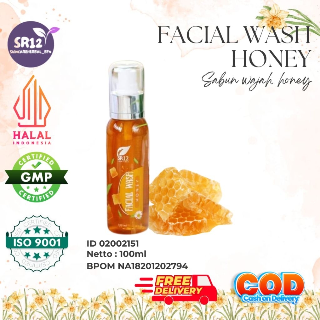 facial wash honey SR12 / facial wash madu sr12 / sabun madu SR12
