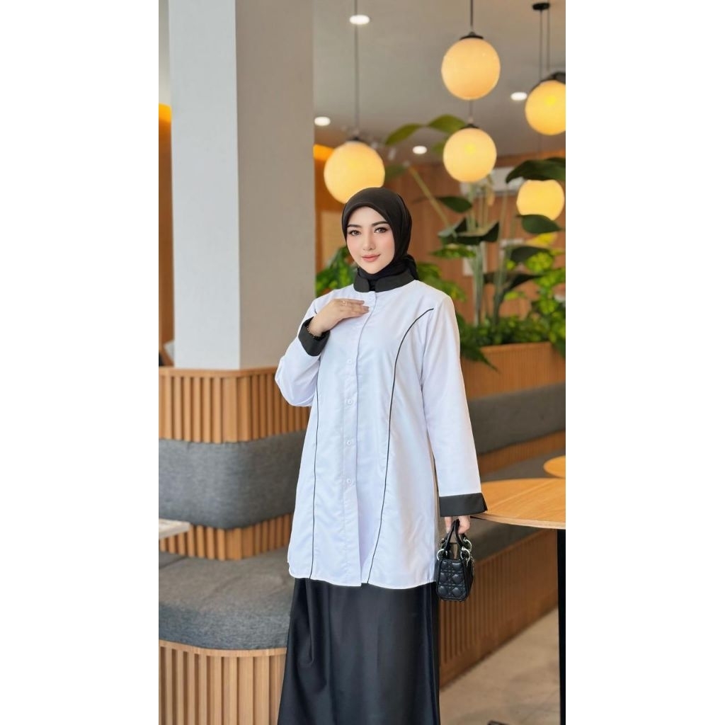 SETELAN KURUNG MALAYU MALAYSIA HITAM PUTIH MODEL KEKINIAN PREMIUM TOYOBO  SET MELAYU ASN TERBARU