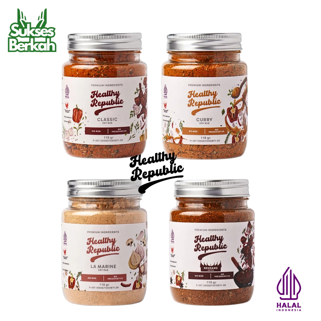 

Healthy Republic Bumbu Marinasi Serba Guna Rendah Kalori Rendah Lemak Spices 110Gram
