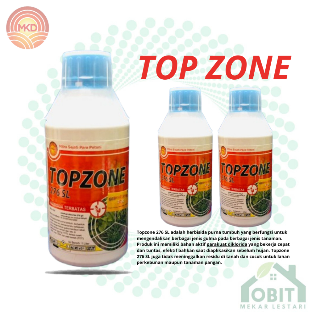 Herbisida Topzone 276SL 1 Liter - Topzone Pembasmi Rumput KEMASAN ORIGINAL PABRIK