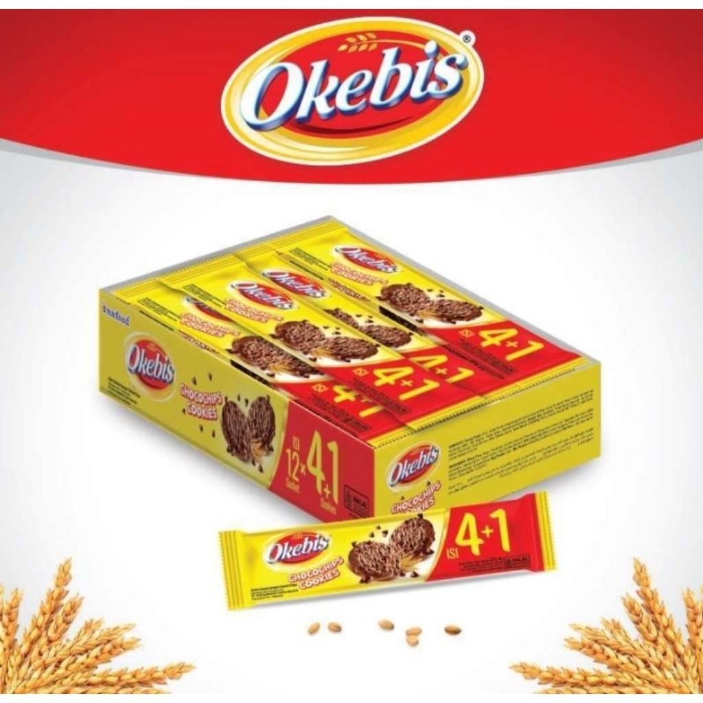 

okebis chocochips cookie 12pcs bonus 1 pcs