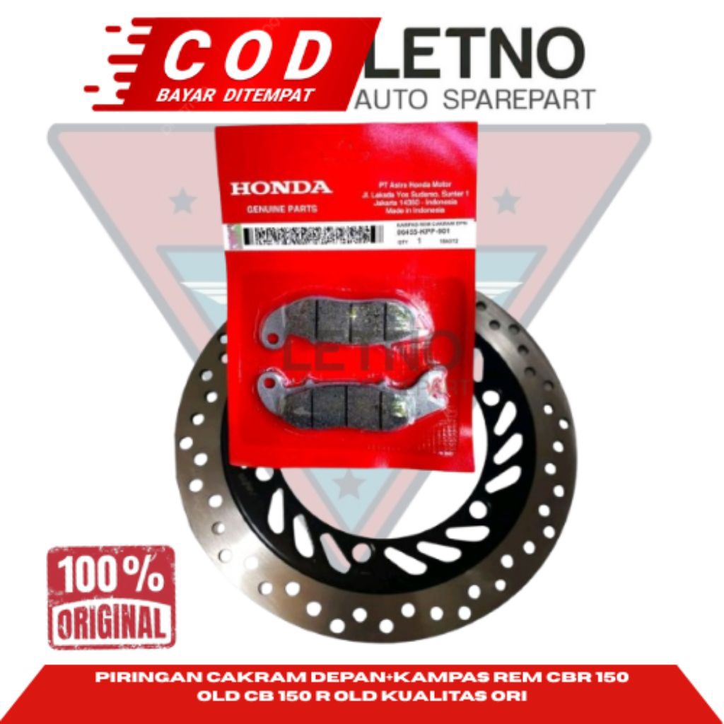Piringan Cakram Depan+Kampas Rem Cbr 150 Old Cb 150 R Old Kualitas Original