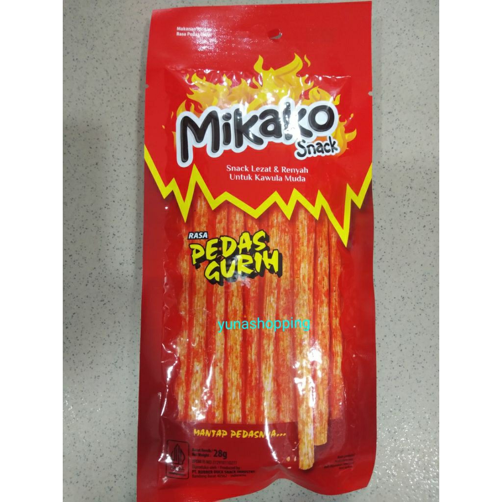 

Mikako snack makanan ringan rasa pedas gurih 28g