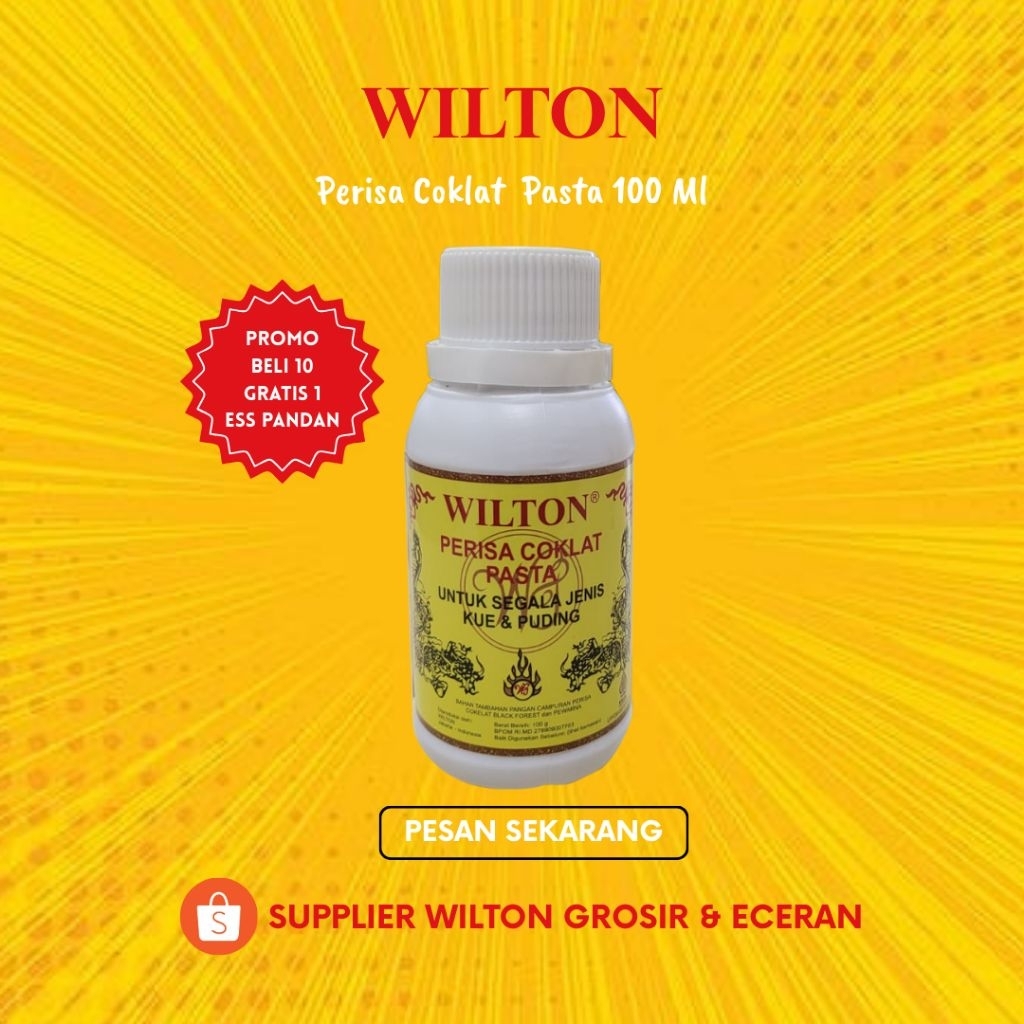 

Promo Spesial‼️WILTON Perisa Cokelat Pasta 100 Ml – Beli 10 Gratis 1 Ess Pandan