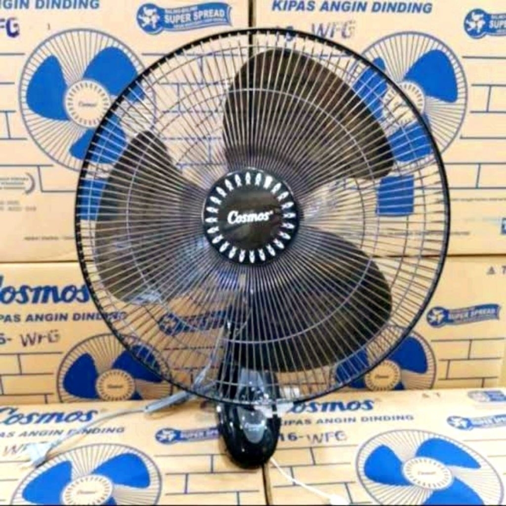 Kipas angin dinding cosmos 16 WFG (tanpa remote) / kipas cosmos dinding / kipas angin hitam