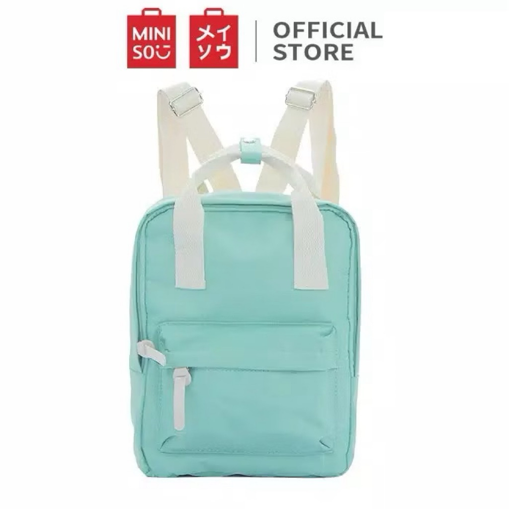 Miniso original two way backpack green hijau mint tosca mini shoulder bag
