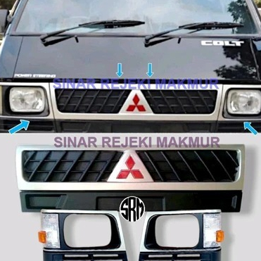 FRONT GRILL DEPAN SET BERIKUT MARK EMBLEM MITSUBISHI L300 NEW 2007-2021