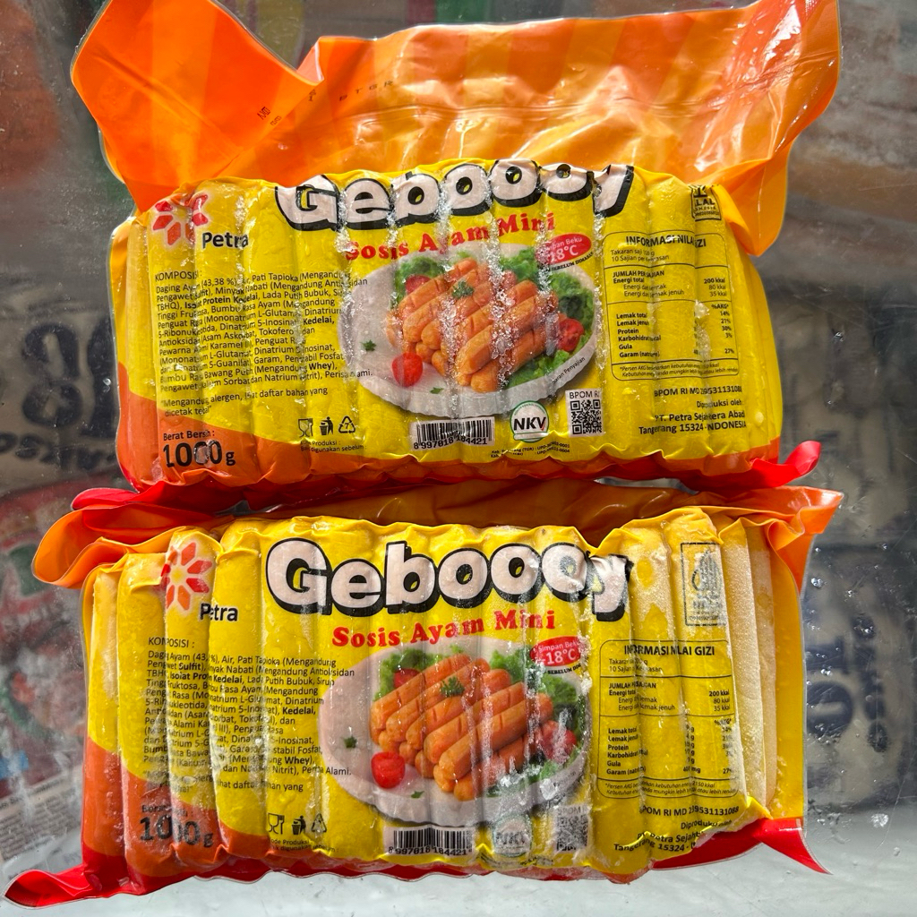 

Geboy Sosis Mini 1 Kg isi 60 pcs