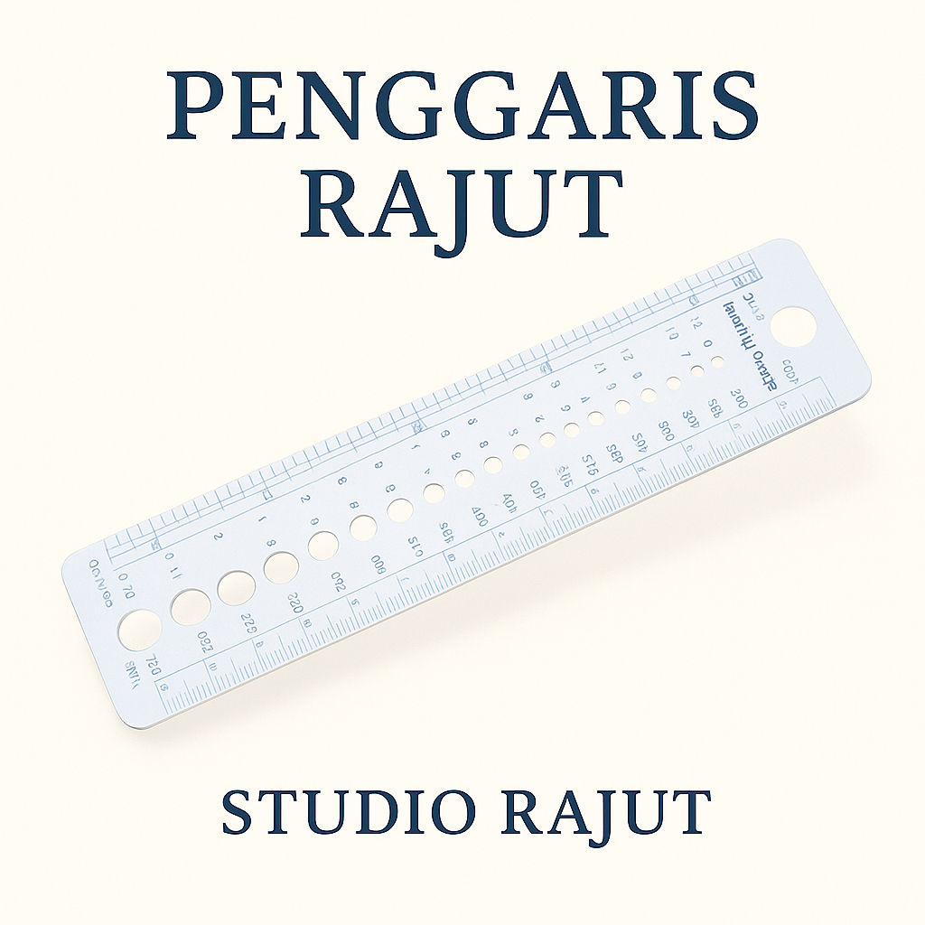 

STUDIO RAJUT - PENGGARIS RAJUT KNITTING GAUGE RULER PLASTIC NEEDLE