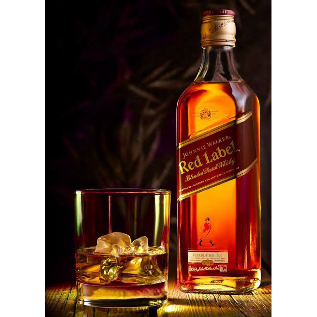 botol minuman kosong redlabel
