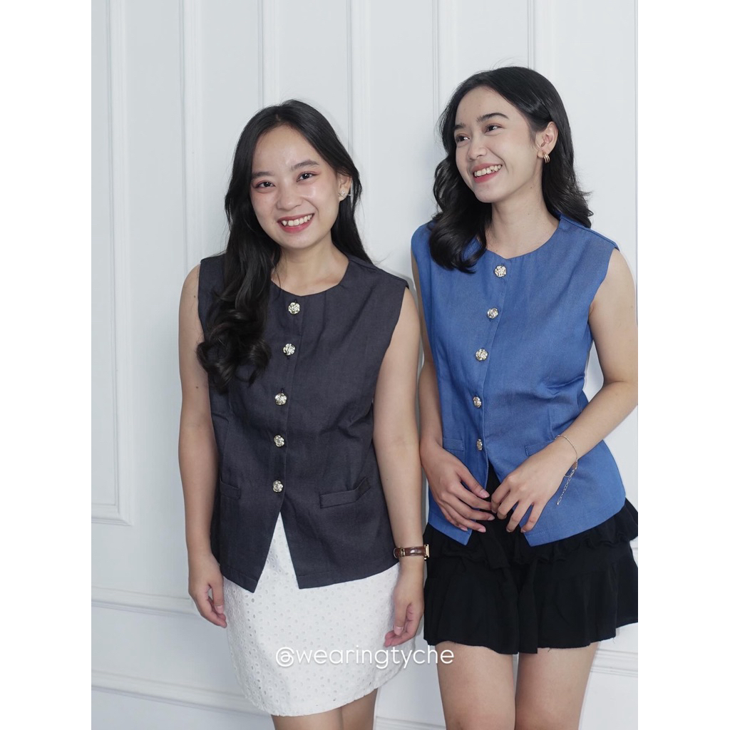 Tyche - Eloise Vest denim