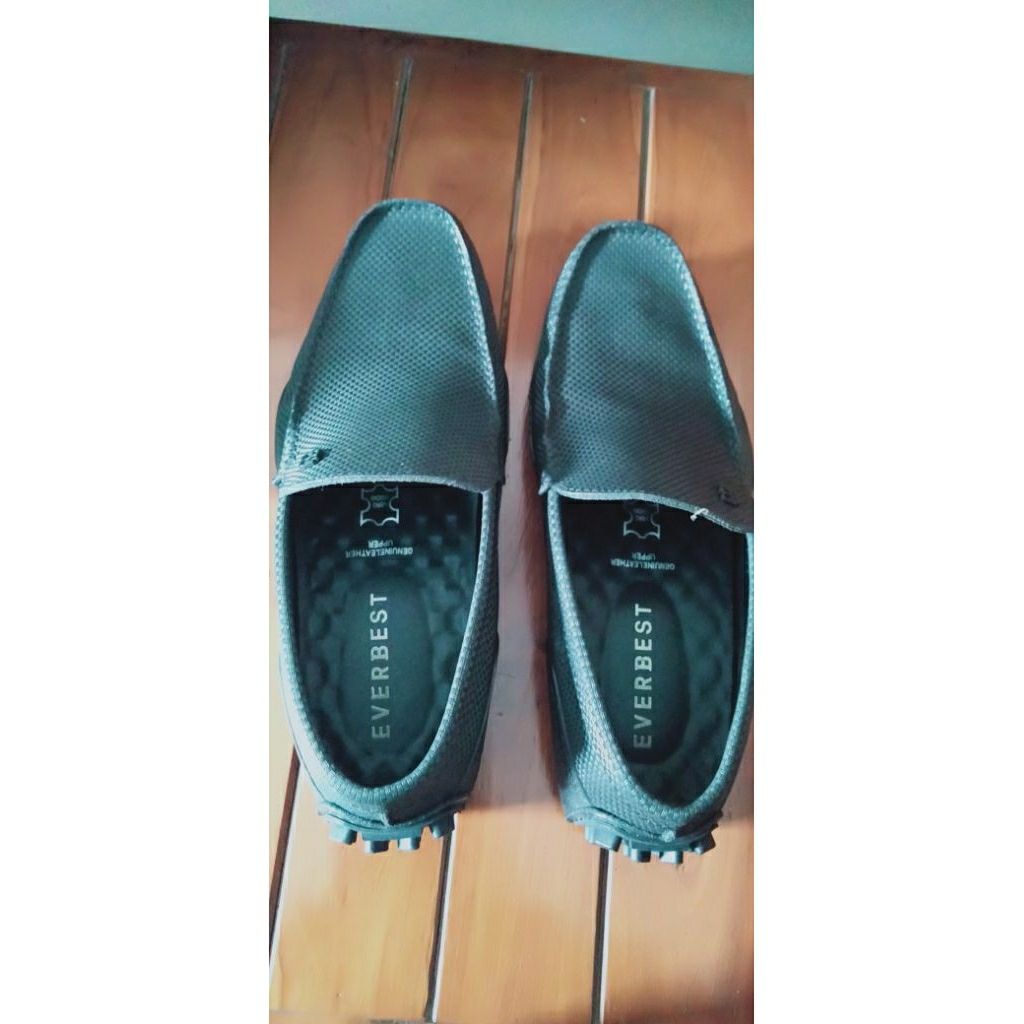 sepatu slip on everbest pria second (kulit asli) original