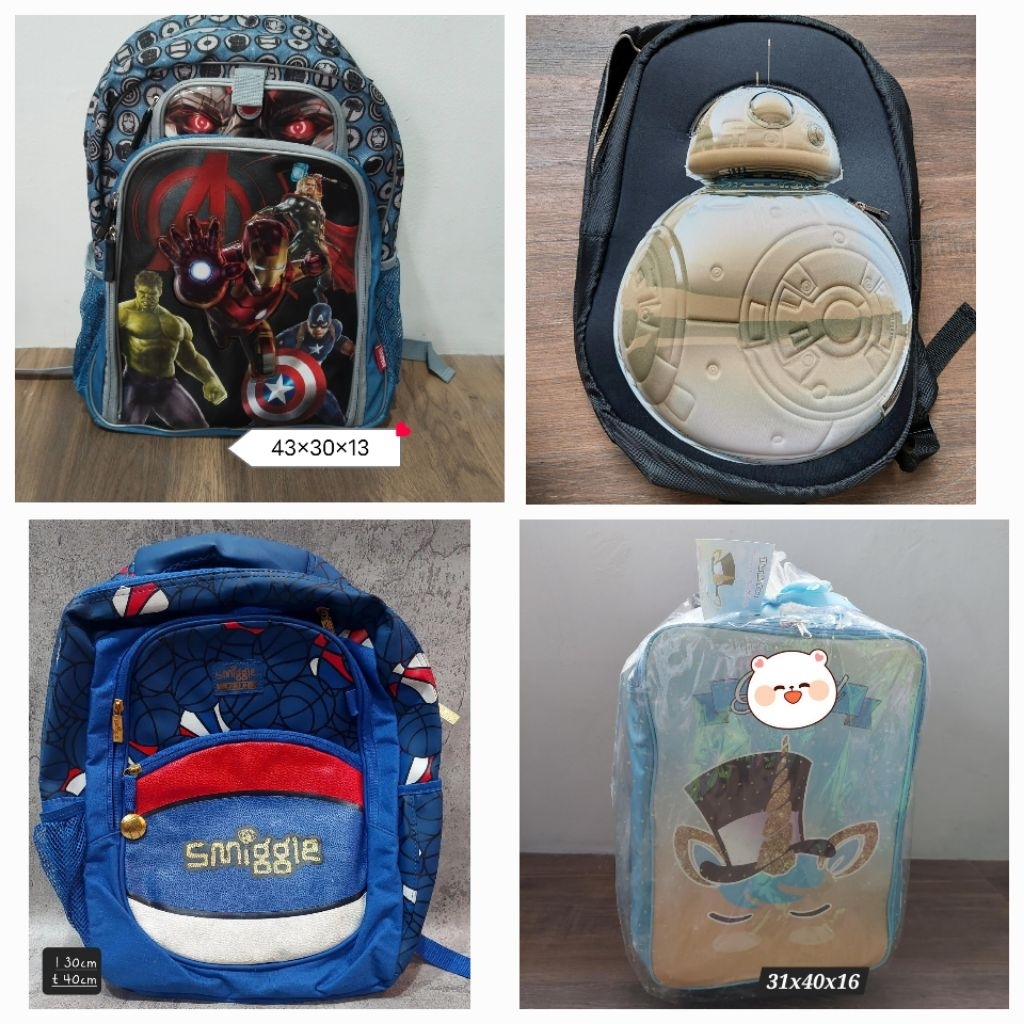 TAS ANAK - BACKPACK TAS SEKOLAH TAS RANSEL ANAK Disney Marvel Avengers Original USA SMIGGEL ORIGINAL