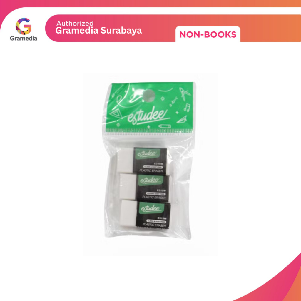 

Gramedia Surabaya - ESTUDEE ERASER WHITE E315W SET 3