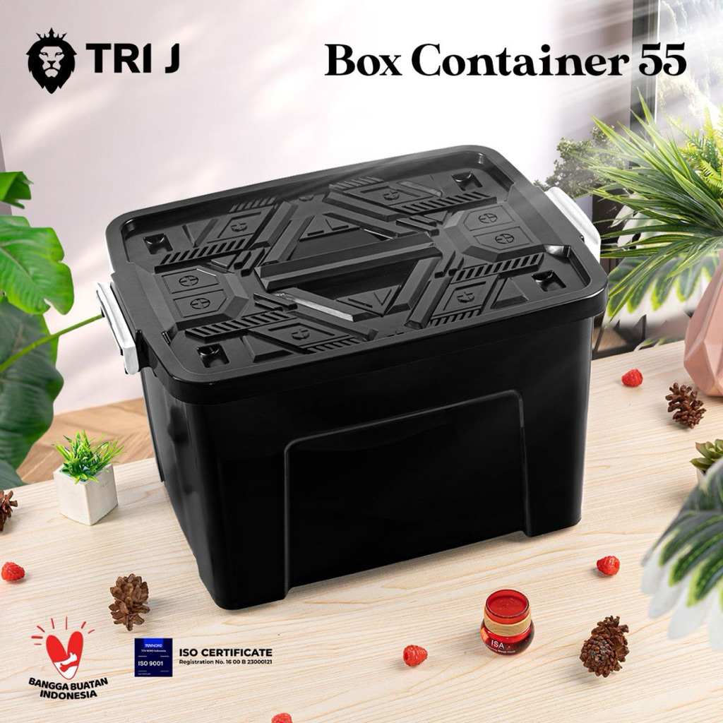 [GROSIR] Box Container 55 Liter HITAM- Keranjang 55 liter