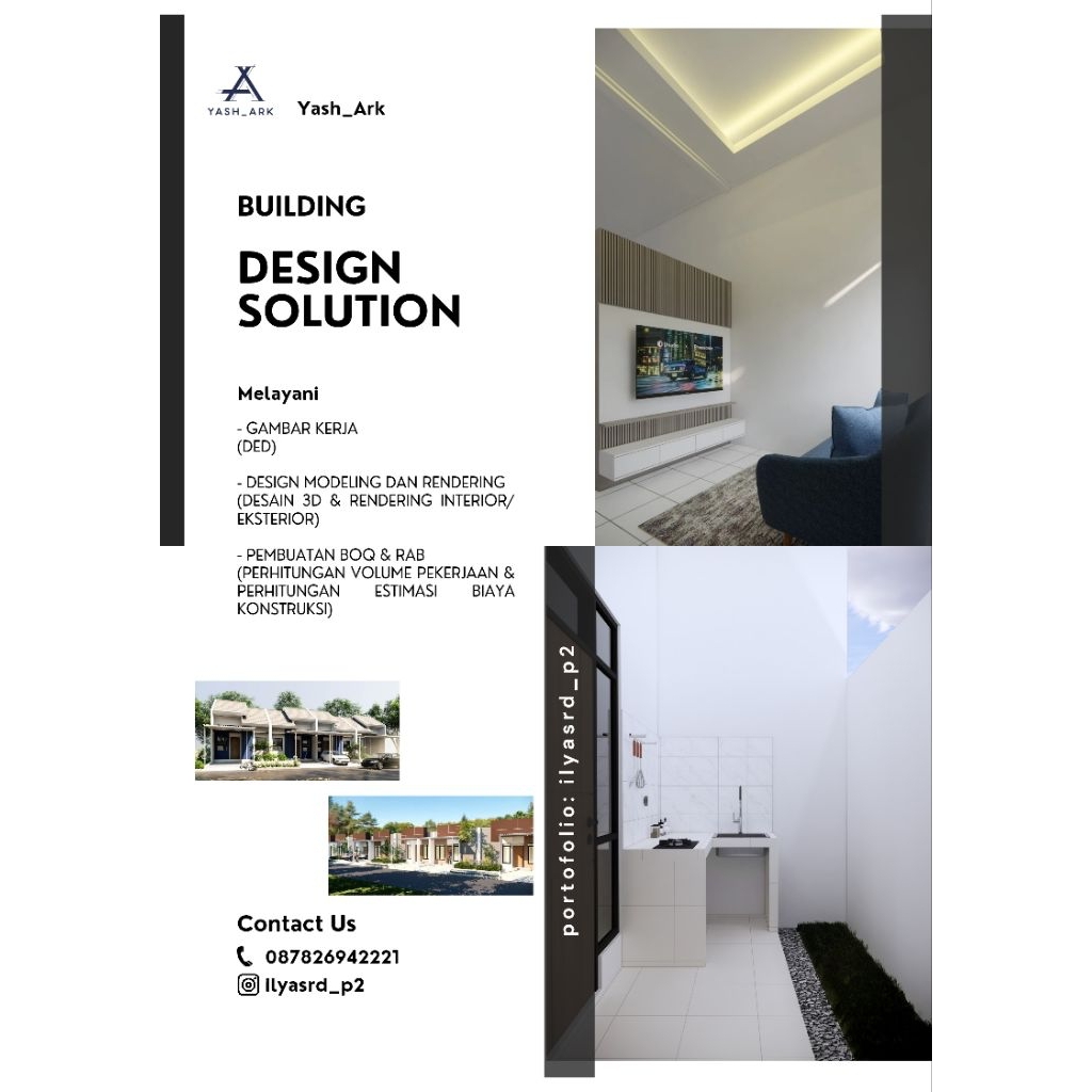 Jasa Desain Rumah Eksterior, Interior, Gambar kerja & RAB